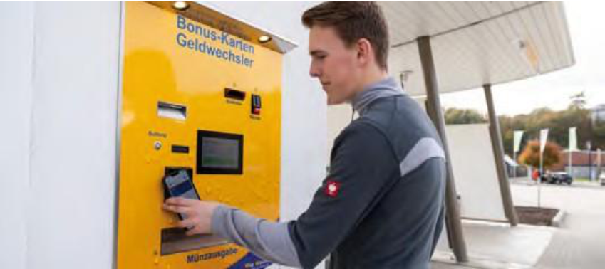 WGP bezhotovostná platba v automate na bonusové karty Obr.